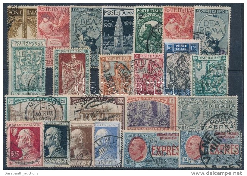 O Olaszország 1911-1927 23 Db Klf Bélyeg, Több Jó értékkel Stecklapon - Other & Unclassified
