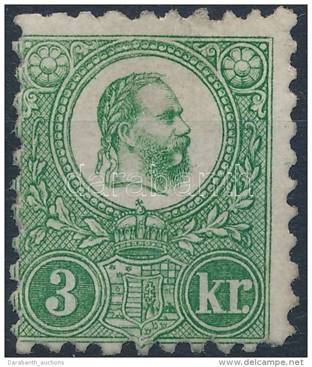 * 1871 Réznyomat 3kr (25.000) (rövid Sarokfog / Short Corner Perf) - Other & Unclassified