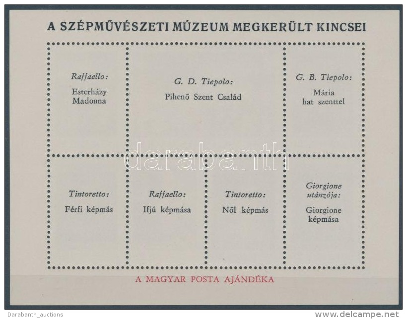 ** 1984 Festmény (XII.) - A SzépmÅ±vészeti Múzeum Ellopott Kincsei... - Altri & Non Classificati