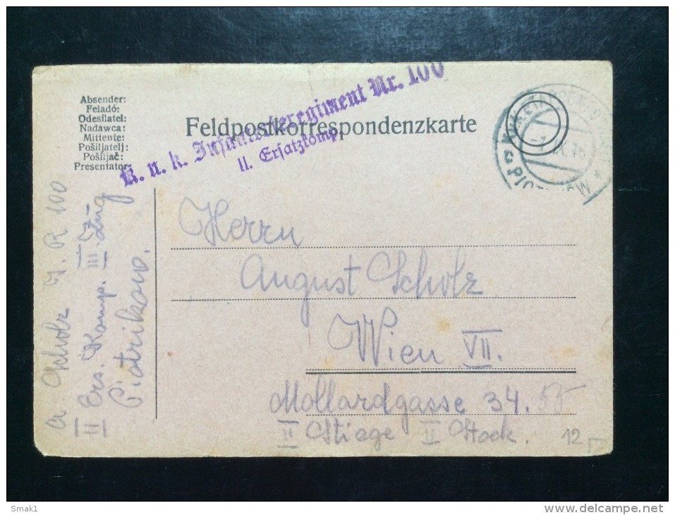 POLAND   K.U.K.  ETAPPENPOSTAMT   PIOTRKOW   1916 - Briefe U. Dokumente