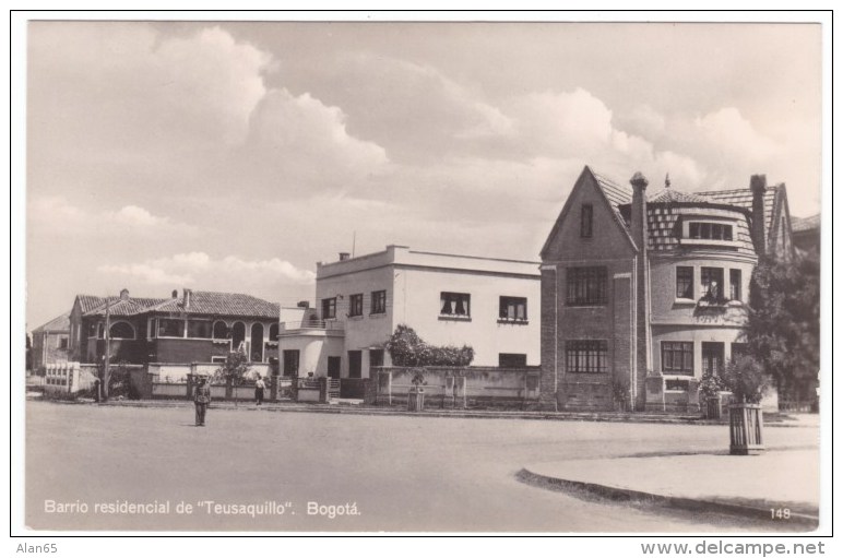 Bogota Colombia, Teusaquillo Neighborhood House Architecture, C1930s/40s Vintage Real Photo Postcard - Colombia