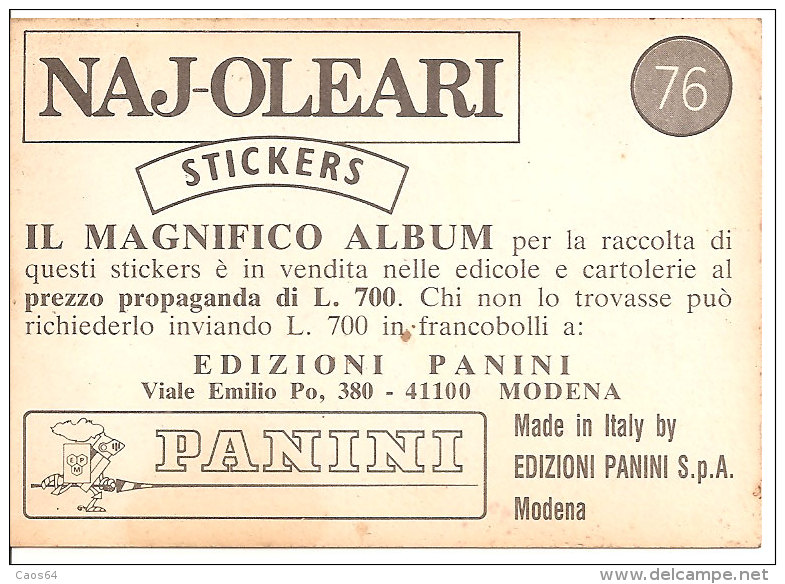 NAJ-OLEARI PANINI N. 76 - Edizione Italiana