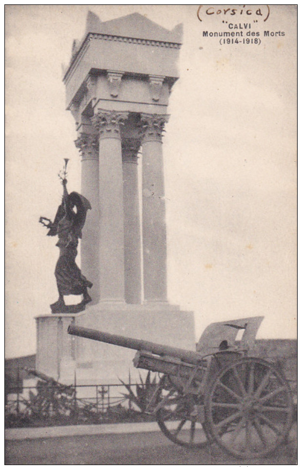 CALVI, Haute Corse, France, 1900-1910's; Monument Des Morts - Calvi