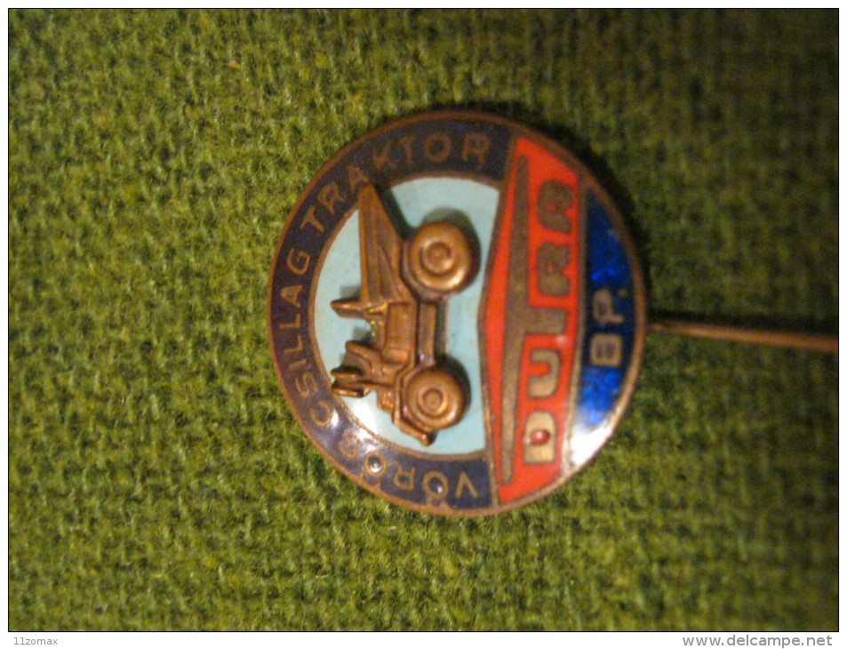 Tractor DUTRA Hungary, Enamel Vintage Pin - Transportation