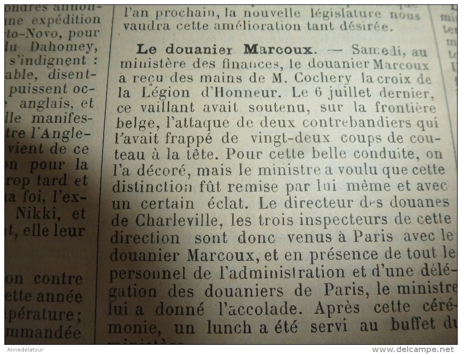 1897 GDV :Le Douanier Marcoux;Balle De Fusil See Metford;Escroquerie Au PLM;C.-la-Giraudière; Touaregs Et Spahis, Etc - 1850 - 1899