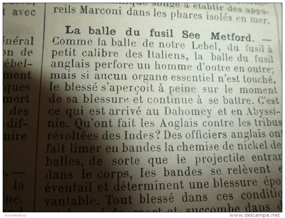 1897 GDV :Le Douanier Marcoux;Balle De Fusil See Metford;Escroquerie Au PLM;C.-la-Giraudière; Touaregs Et Spahis, Etc - 1850 - 1899
