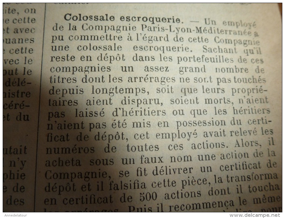 1897 GDV :Le douanier Marcoux;Balle de fusil See Metford;Escroquerie au PLM;C.-la-Giraudière; Touaregs et Spahis, etc