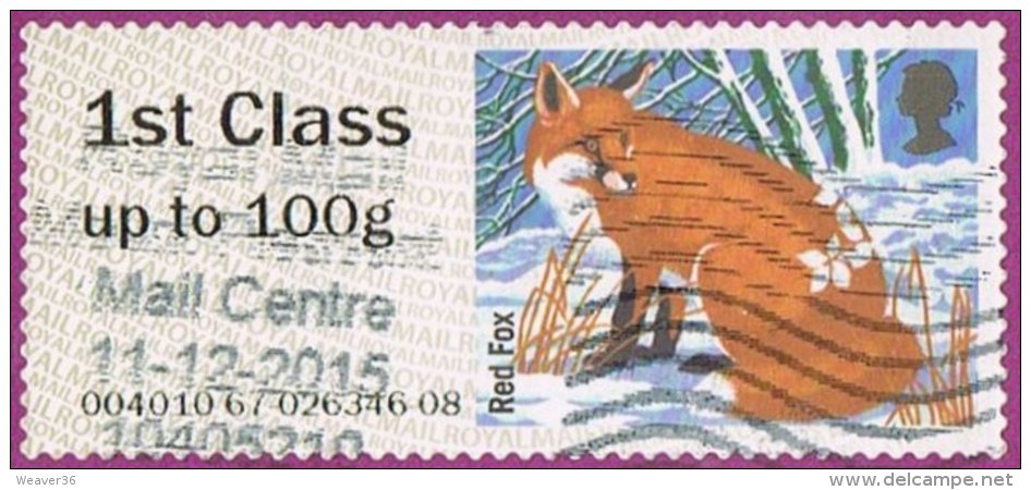 GB 2015 Winter Fur And Feathers 1st Type 1 Issuing Office 004010 - Post & Go Stamps