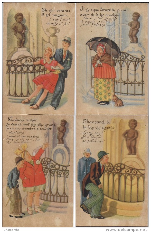 SERIE 20 CARTES POSTALES MANNEKEN-PIS BRUXELLES BELGIQUE HUMOUR FOLKLORE HUMOR FOLKLORE - Collections & Lots