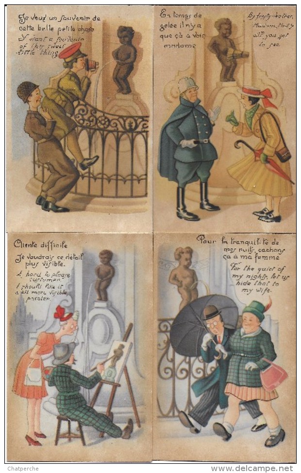 SERIE 20 CARTES POSTALES MANNEKEN-PIS BRUXELLES BELGIQUE HUMOUR FOLKLORE HUMOR FOLKLORE - Collections & Lots