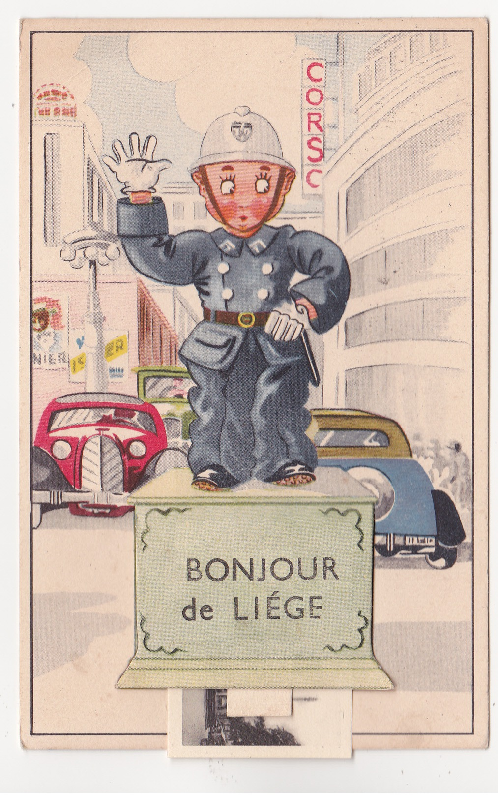 Liège: Bonjour De... (carte à Système) - Liege