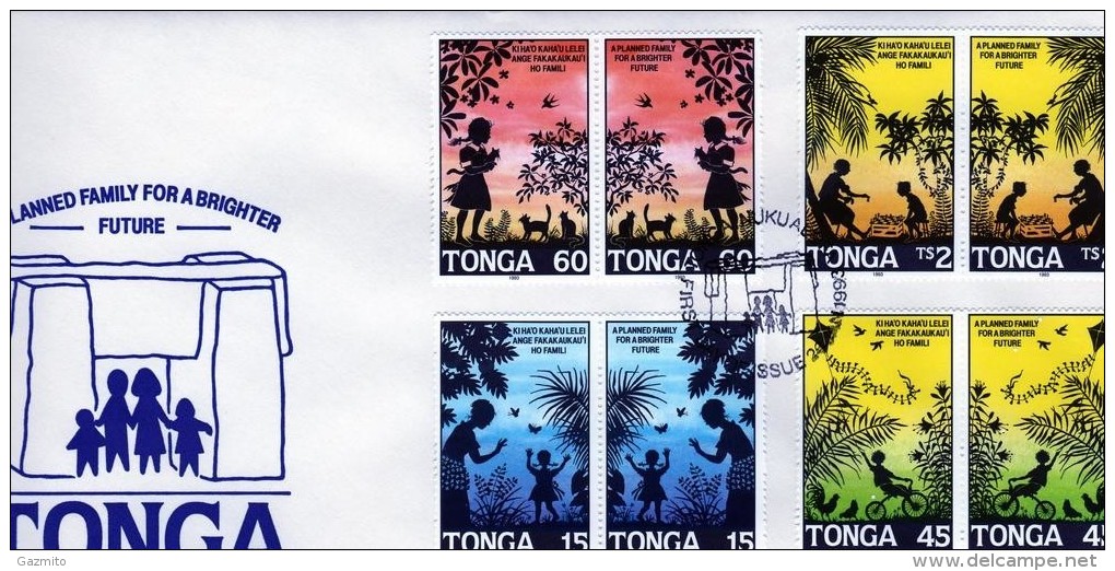 Tonga 1993, Chess, Butterflies, Cats, Bycicles, 8val In FDC - Tonga (1970-...)