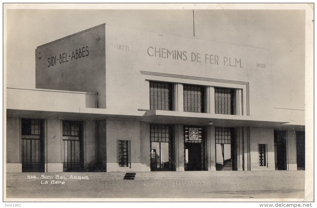 CPA 1921 - Carte Photo -  Chemins De Fer -  La Gare De SIDI BEL ABBES - Stations Without Trains