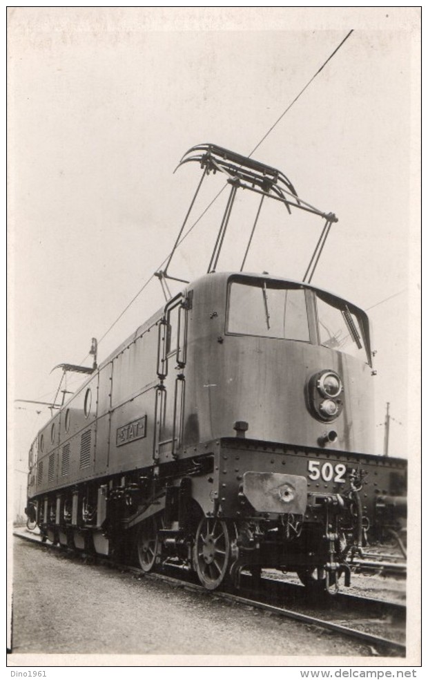 CPA 1923  - Carte Photo -  Locomotive électrique N° 502 - Trains