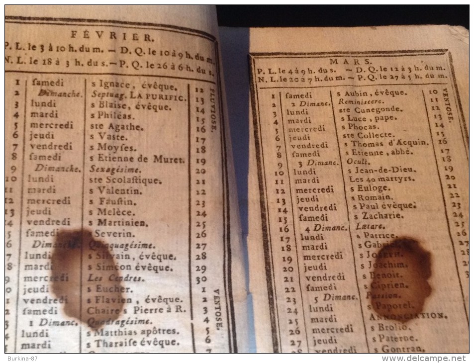 Almanach Nouveau, Calendrier , 1806, Format  10X12 , LIMOGES  Et Hte Vienne - Formato Piccolo : ...-1900