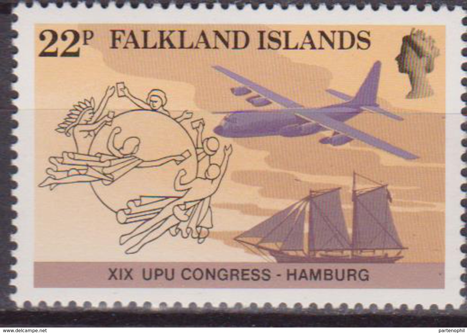 FALKLAND UPU CONGRESS HAMBURG 424  MNH - UPU (Wereldpostunie)