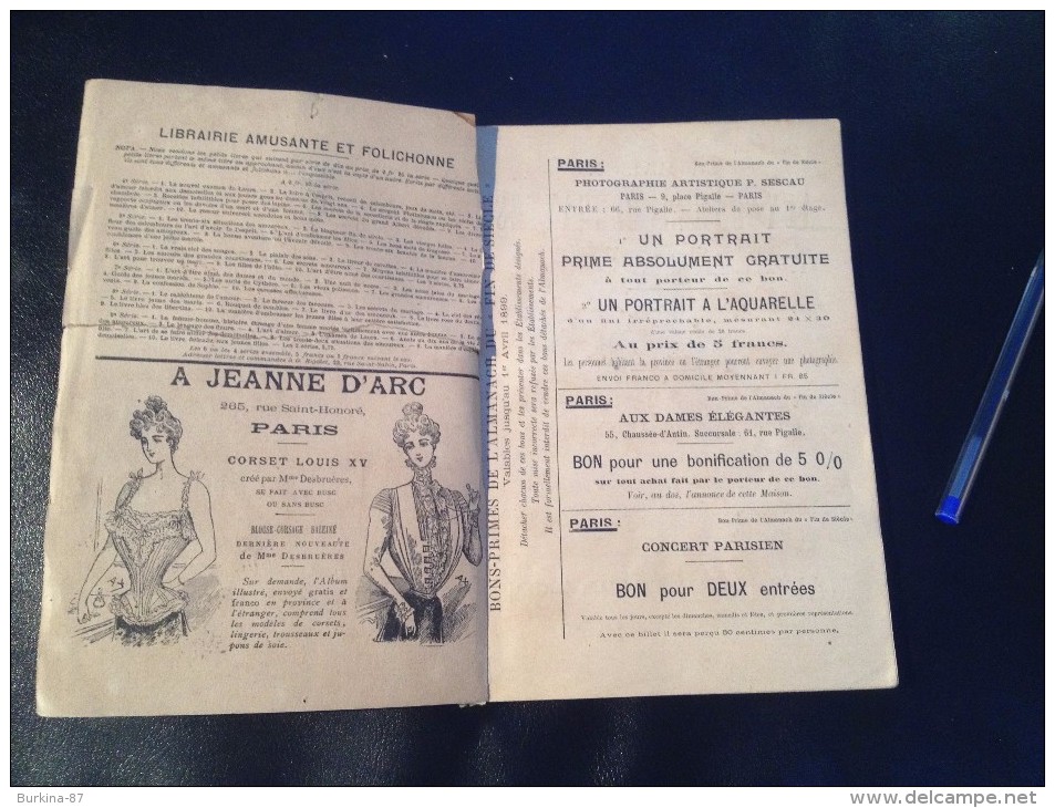 Almanach, 1899, FIN DE SIECLE, Superbe - Big : ...-1900