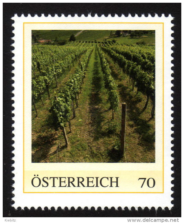 ÖSTERREICH 2014 ** Weinreben, Weinanbau Im Burgenland - PM Personalized Stamp MNH - Wein & Alkohol