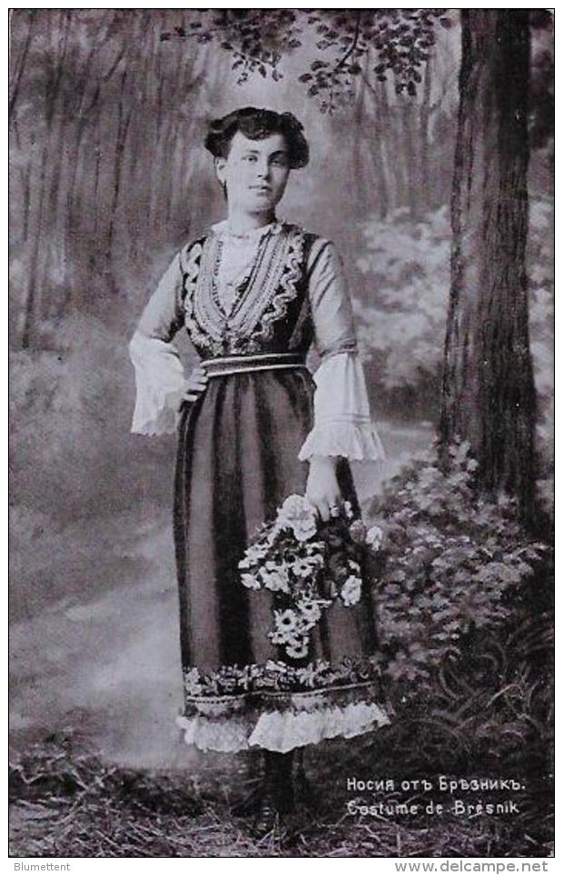 CPA BULGARIE Non Circulé Type Woman Folk Costume From Breznik - Bulgarien
