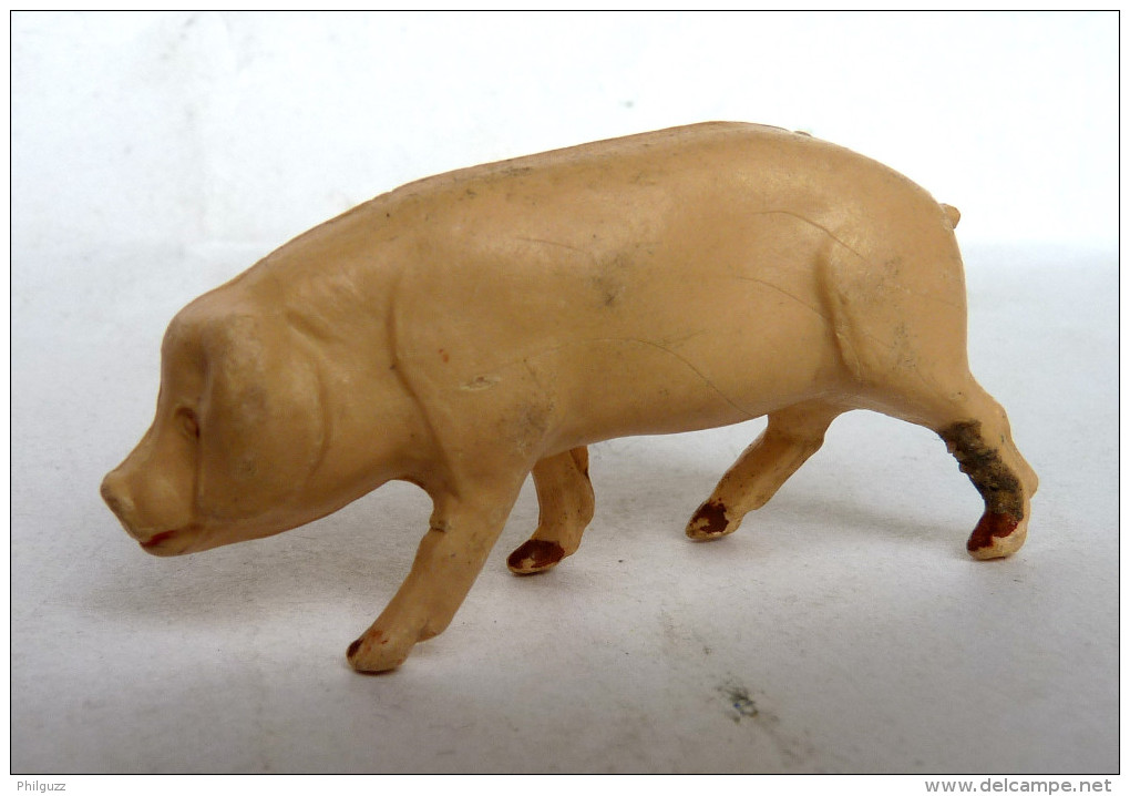 FIGURINE CLAIRET  - ANIMAUX ANIMAL DE LA FERME - COCHON Debout Pas Starlux INCOMPLET - Pigs
