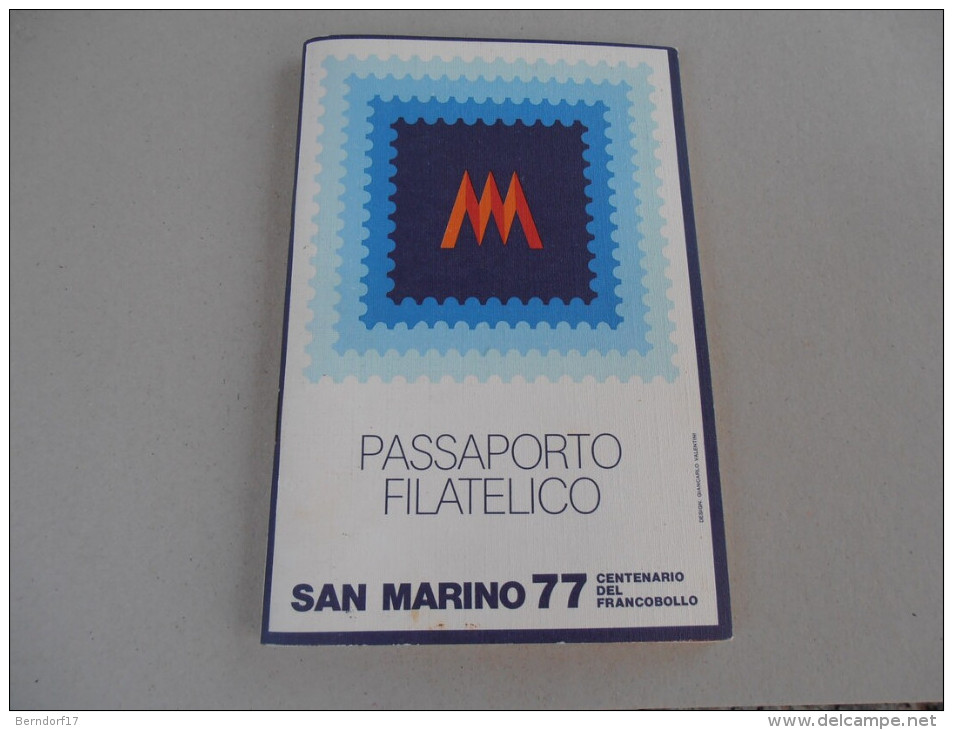 SAN MARINO - PASSAPOPRTO FILATELICO 1977 - Lettres & Documents