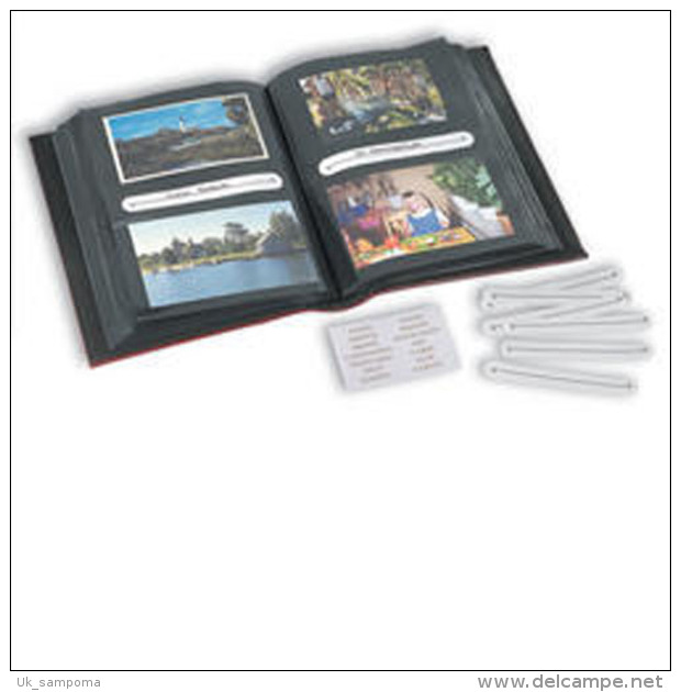 Multipurpose Album For 200 Postcards, Letters, Standard Photos Or 100 Panorama Photos, Red - Binders Only