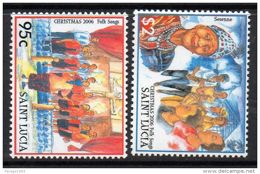 2006 St. Lucia Christmas   Complete Set Of 2 MNH - St.Lucia (1979-...)