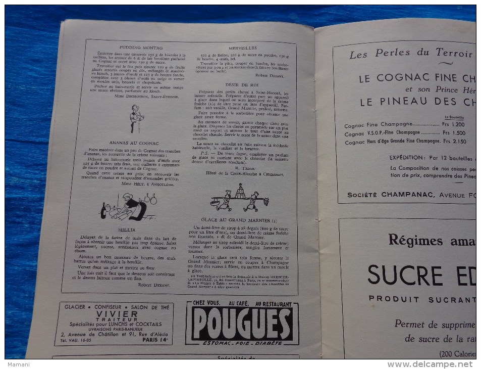 La France  A Table-angoumois  Juin 1959 - Poitou-Charentes
