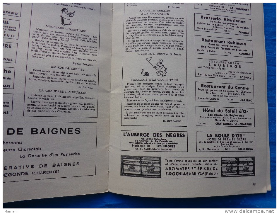 la france  a table-angoumois  juin 1959