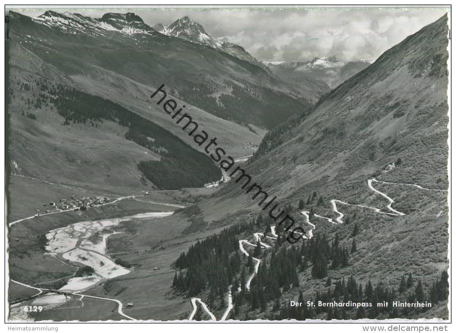 St. Bernhardinpass - Hinterrhein - Ansichtskarte Großformat - Hinterrhein