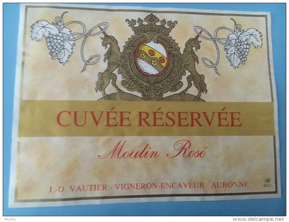 1387 - Suisse Vaud  Cuvée Réservée Mouin Rosé Aubonne - Autres & Non Classés