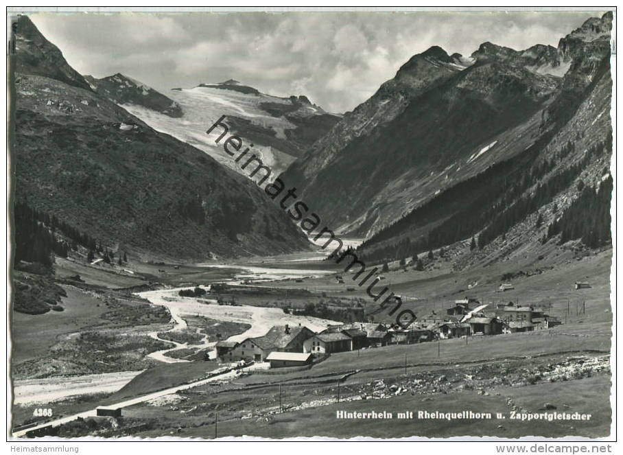 Hinterrhein - Rheinquellhorn - Zapportgletscher - Ansichtskarte Großformat - Hinterrhein