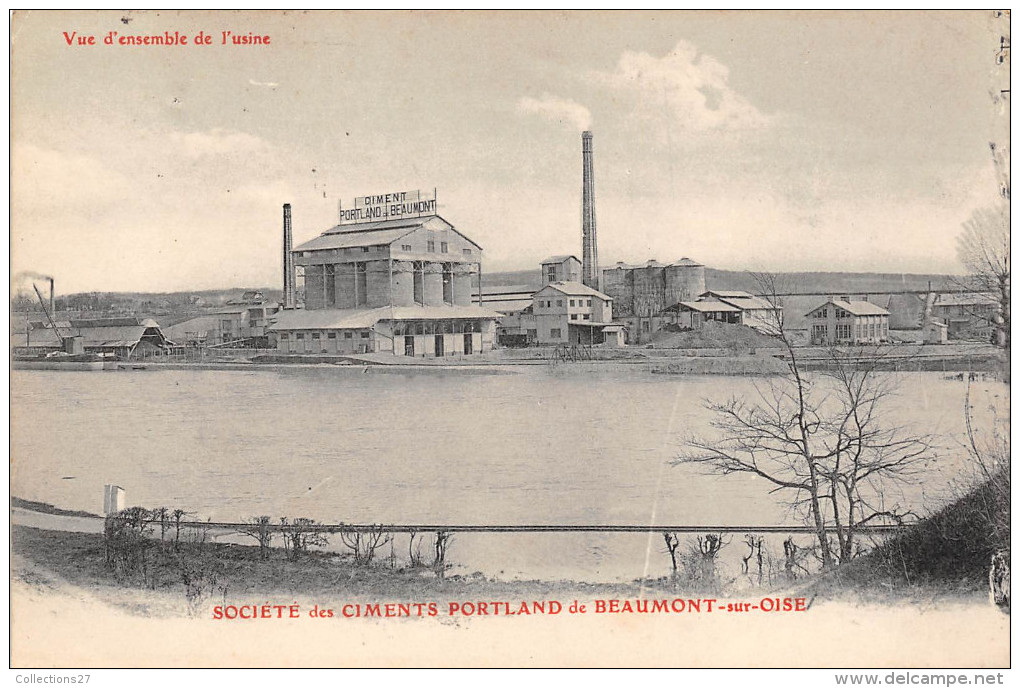 95-BEAUMONT-OISE- VUE D'ENSEMBLE DES USINES PORTLAND - Beaumont Sur Oise