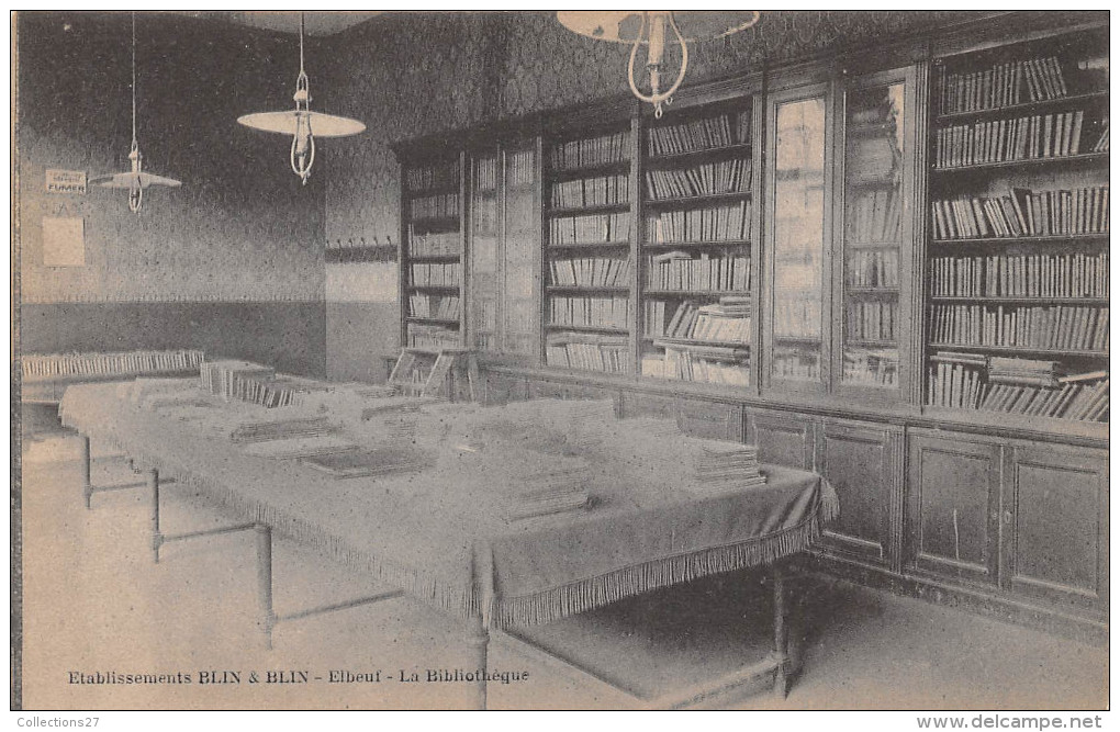 76-ELBEUF- ETABLESSEMENT BLIN ET BLIN, LA BIBLIOTHEQUE - Elbeuf