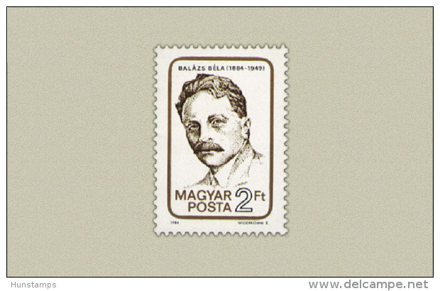 Hungary 1984. Béla Balázs Stamp MNH (**) Michel: 3716 / 0.50 EUR - Ungebraucht