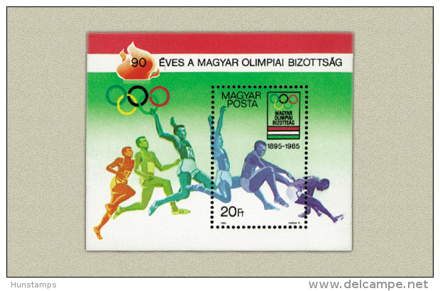 Hungary 1985. Hungarian Olimpic Team Sheet MNH (**) Michel: Block 175A / 5.50 EUR - Neufs