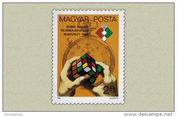 Hungary 1982. Rubik Cube Stamp MNH (**) Michel: 3565 / 0.50 EUR - Unused Stamps