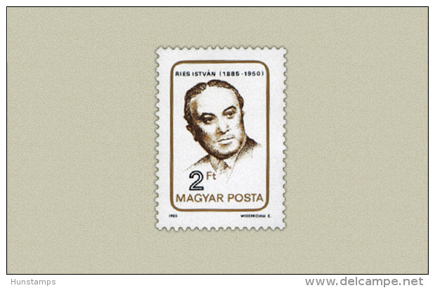 Hungary 1985. István Ries Stamp MNH (**) Michel: 3796 / 0.50 EUR - Ungebraucht