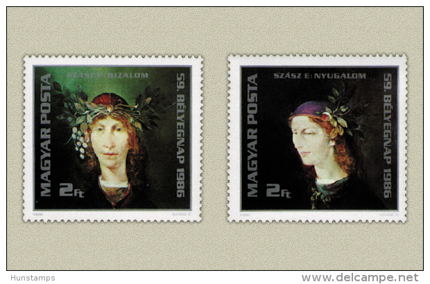 Hungary 1986. Stampday Set MNH (**) Michel: 3837-3838 / 1 EUR - Unused Stamps