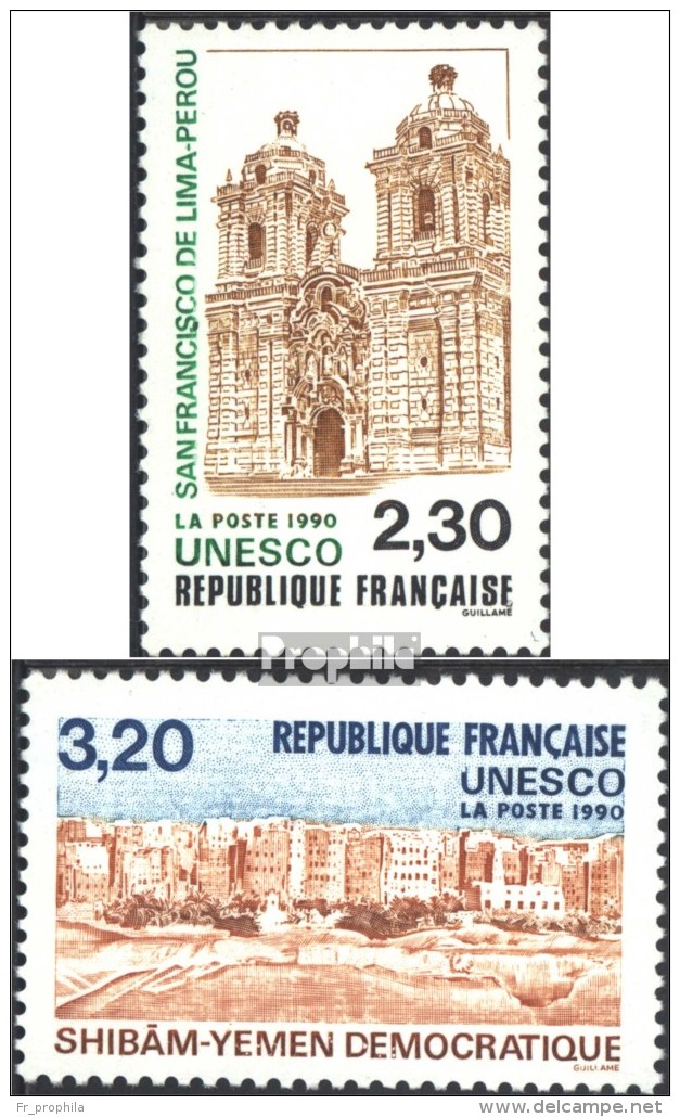 France DB41-DB42 (complète.Edition.) Neuf Avec Gomme Originale 1990 Unesco-Bâtiments - Unused Stamps