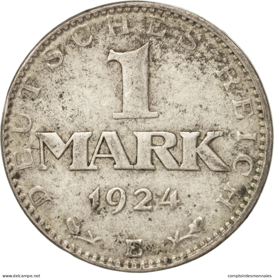 Monnaie, Allemagne, République De Weimar, Mark, 1924, Muldenhütten, TTB - 1 Mark & 1 Reichsmark