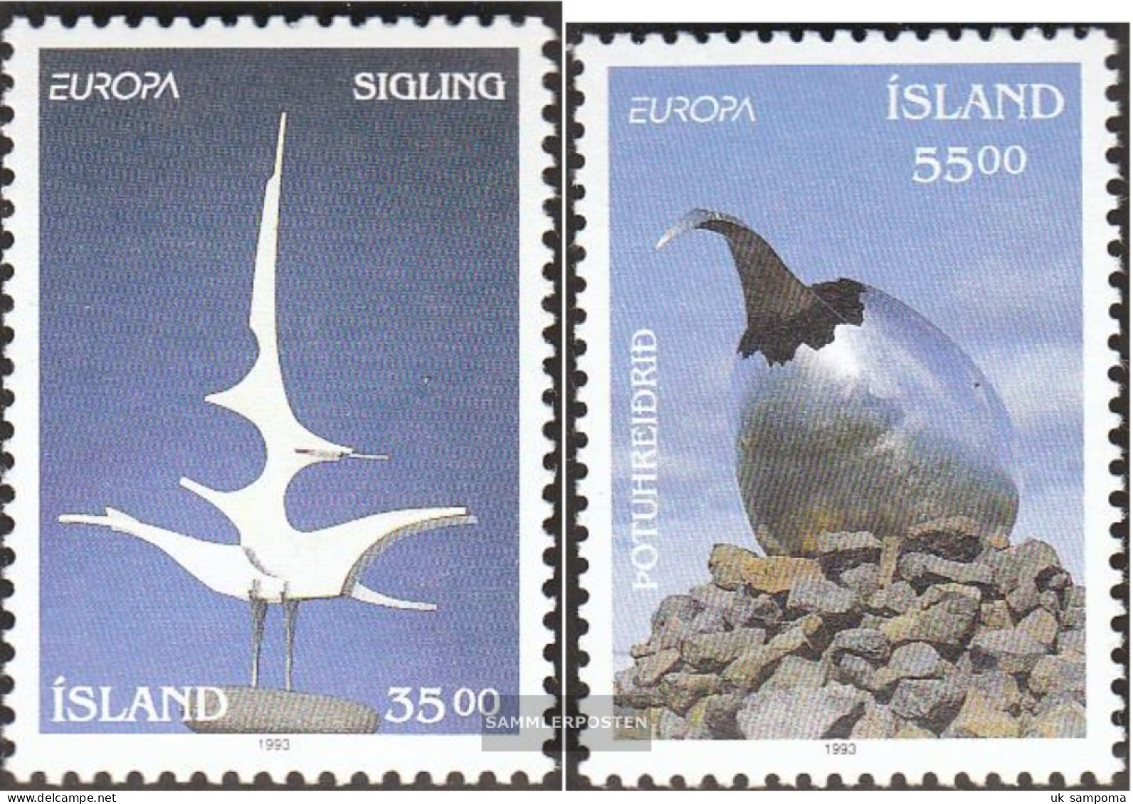 Iceland 786-787 (complete Issue) Unmounted Mint / Never Hinged 1993 Contemporary Art - Ongebruikt