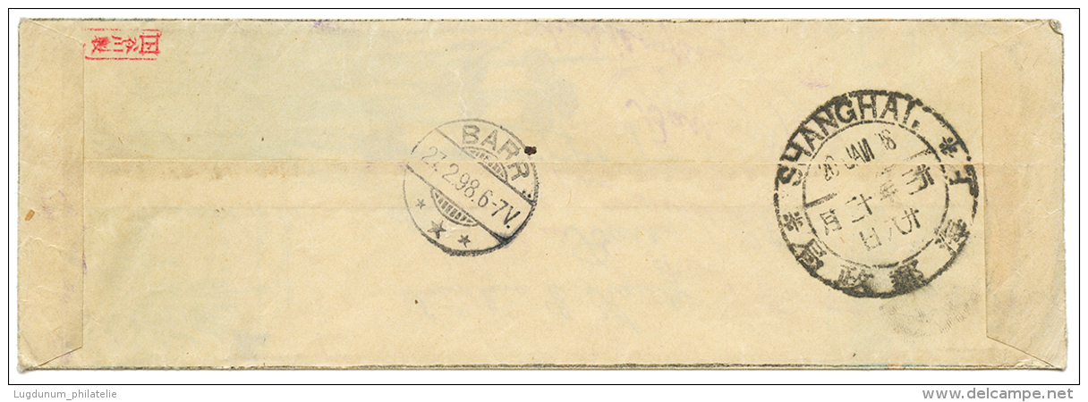 1898 GERMANY 20pf Canc. SHANGHAI On Painted Envelope To GERMANY. Verso, Superb SHANGHAI Dollar Shop Cachet. Vvf. - Autres & Non Classés