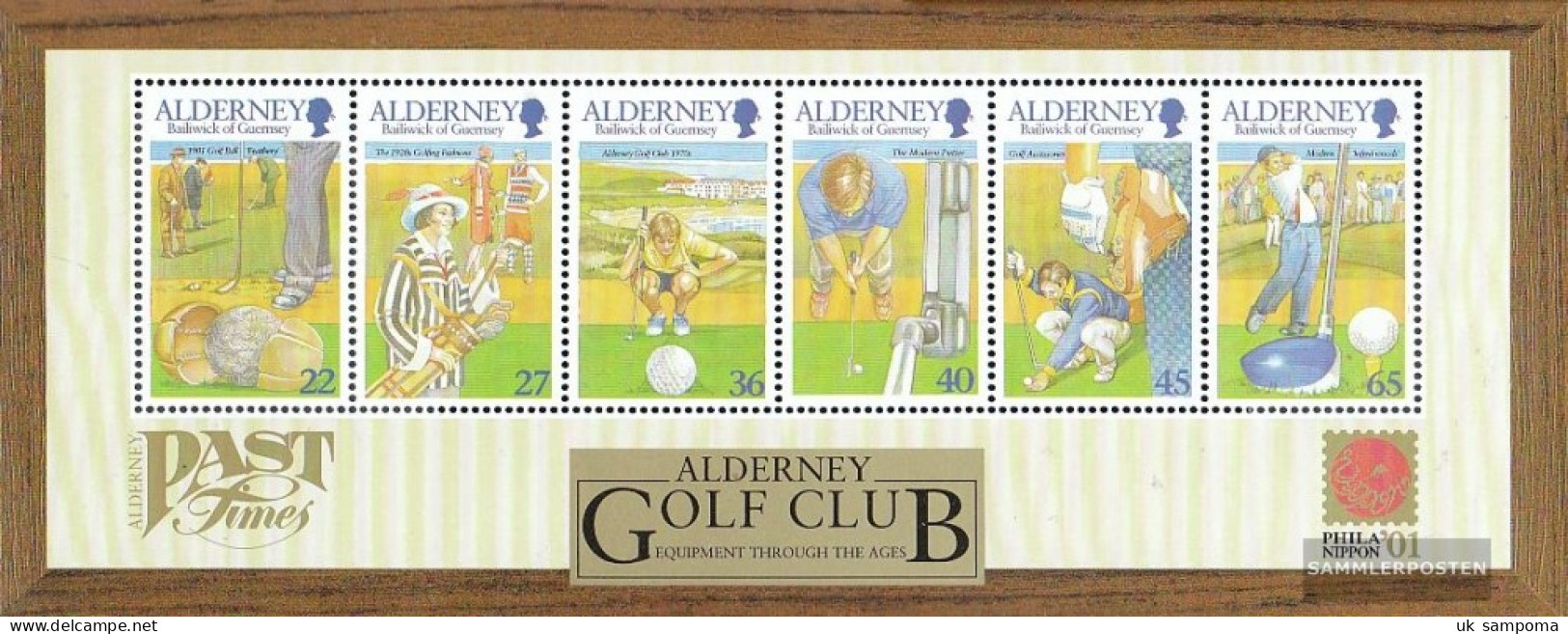 United Kingdom - Alderney Block10 (complete Issue) Unmounted Mint / Never Hinged 2001 Golf - Alderney