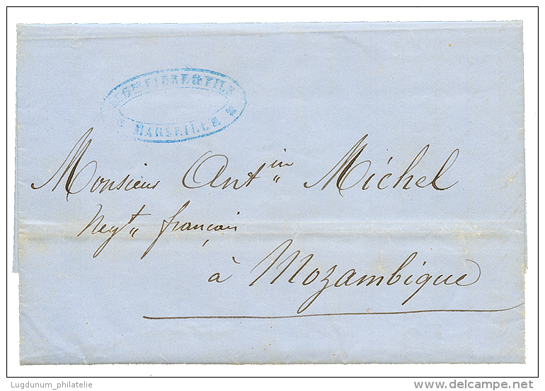 1859 Entire Letter From MARSEILLE(FRANCE) To MOZAMBIQUE. Superb. - Andere & Zonder Classificatie