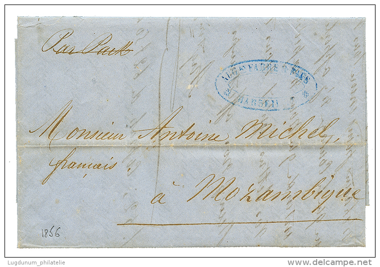 MOZAMBIQUE : 1856 Entire Letter With Text From MARSEILLE To MOZAMBIQUE. Rare So Early. Vvf. - Other & Unclassified