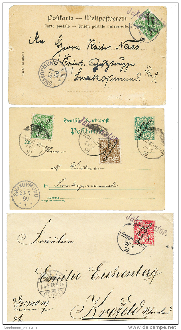 JAKALSWATER - Lot 3 Covers. F/Vf. - German South West Africa