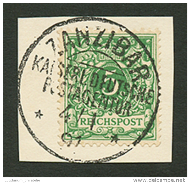 VORLAUFER : 5pf Canc. ZANZIBAR On Piece. Superb. - German East Africa