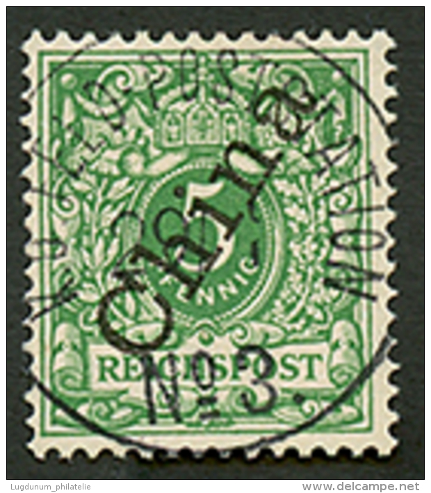 5pf(n°2II) Canc. KD.FELDPOSTSTATION N°3. Signed STEUER. Rare. ARGE = 350 Euros. Vf. - China (offices)