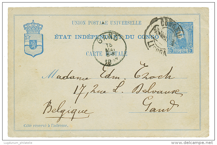 1893 P./Stat 15c Canc. PORTUGUESE Cachet LISBOA To BELGIUM. Scarce. Minor Tear. Vf. - Andere & Zonder Classificatie